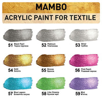 Kompozit MAMBO Metallic Fabric and Leather Paint Set, 9x20 ml — image 2