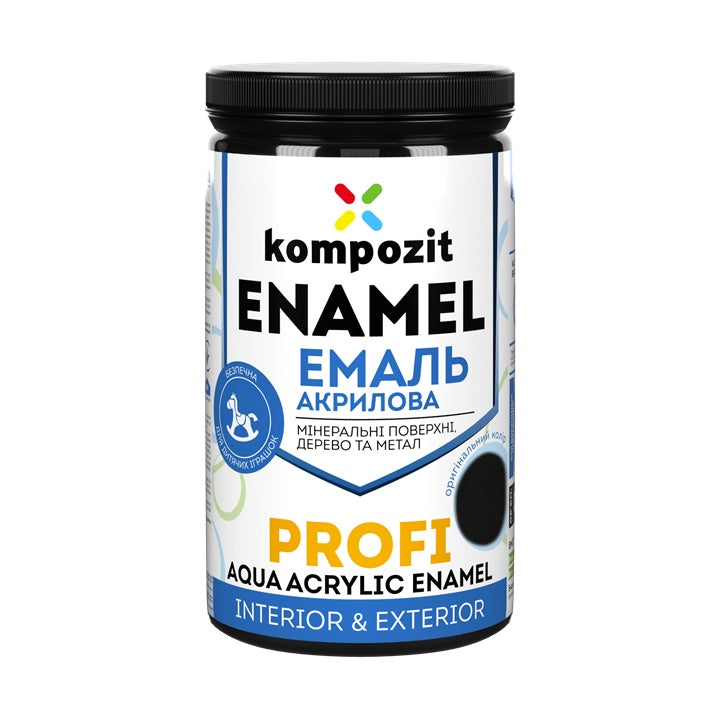 KOMPOZIT PROFI Gloss Acrylic Enamel 0.3 l – Black