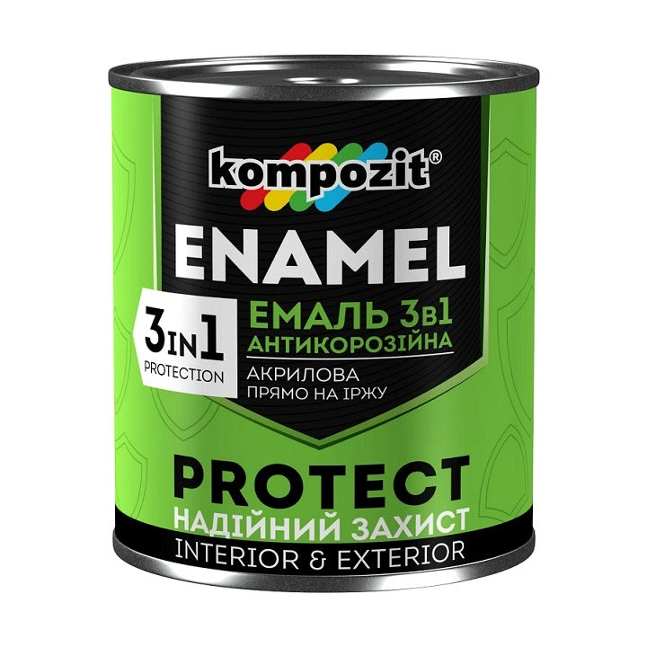 KOMPOZIT PROTECT 3-in-1 Anti-Corrosion Enamel, 2.7 kg – Brown