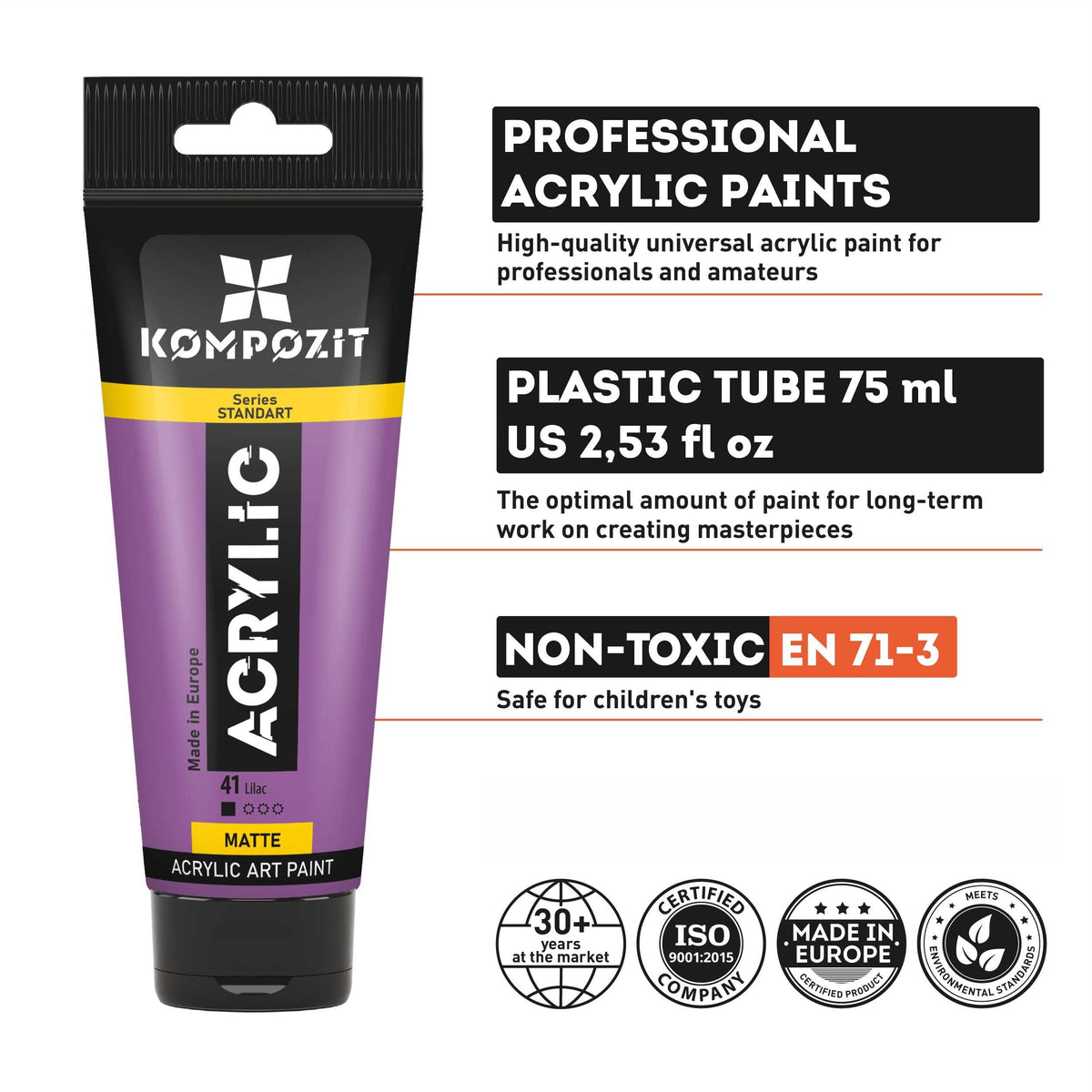 Kompozit STANDART Metallic Acrylic Paint 75 ml — image 5