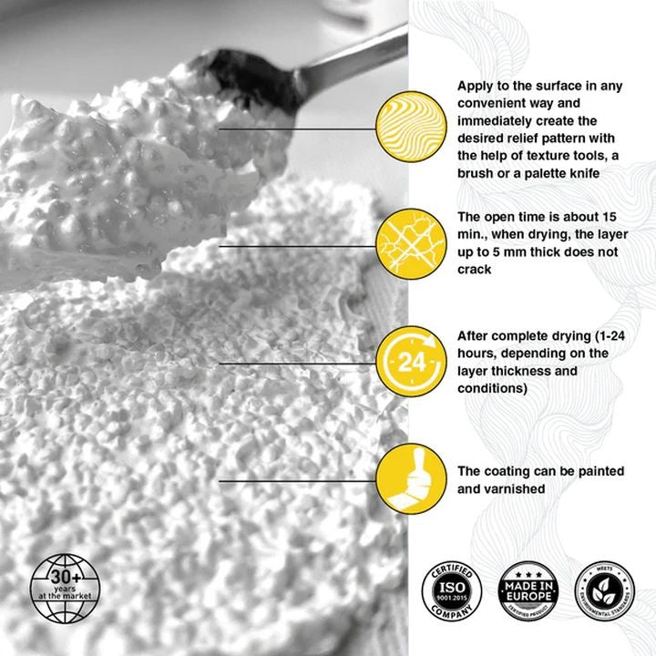 White coarse-grain texture paste by Kompozit | various volumes — image 4