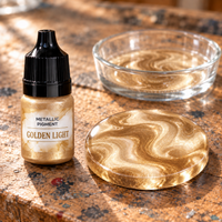 Liquid Metallic Resin Pigment 5 ml – Light Gold (Golden – light)