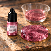Liquid Metallic Resin Pigment 5 ml – Rose Red (Rose Red)