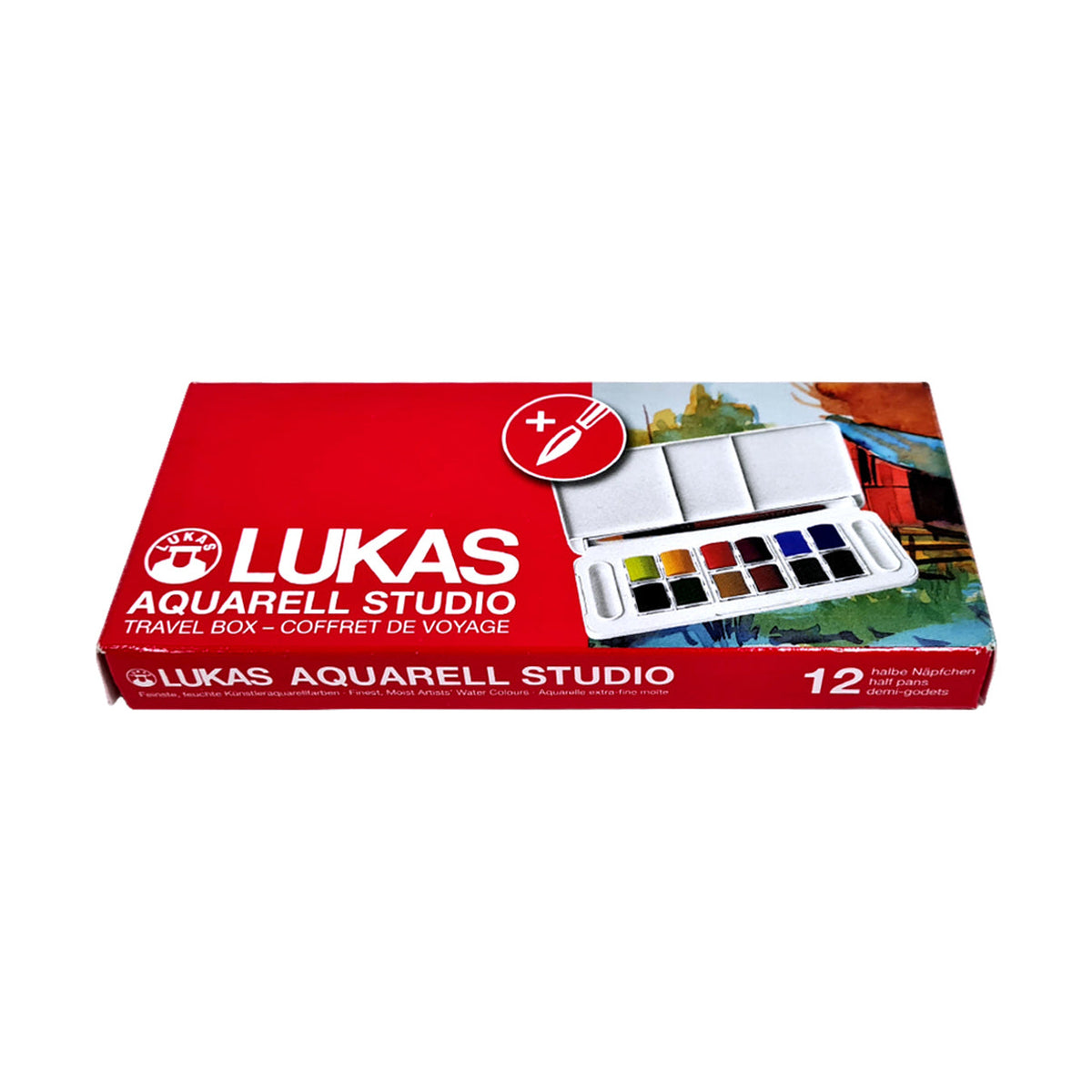 LUKAS Studio Watercolor Paint Set in Plastic Box - 13 pcs