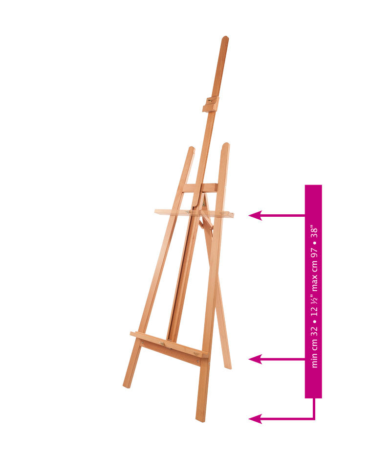 MABEF Studio Lyre Easel Basic Type A Oiled Beechwood