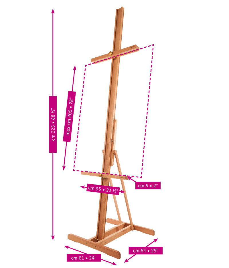 MABEF Universal Convertible Beechwood Studio Easel