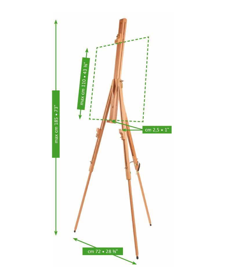 MABEF Universal Folding Field Easel in Oiled Beechwood