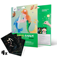 Magical Scratch Art Pictures for Kids - Mermaid - Set of 4