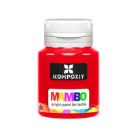 MAMBO Acrylic Paint for Fabric and Leather, 20 ml – 10 Red