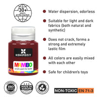 MAMBO Metallic Fabric and Leather Paint 20 ml