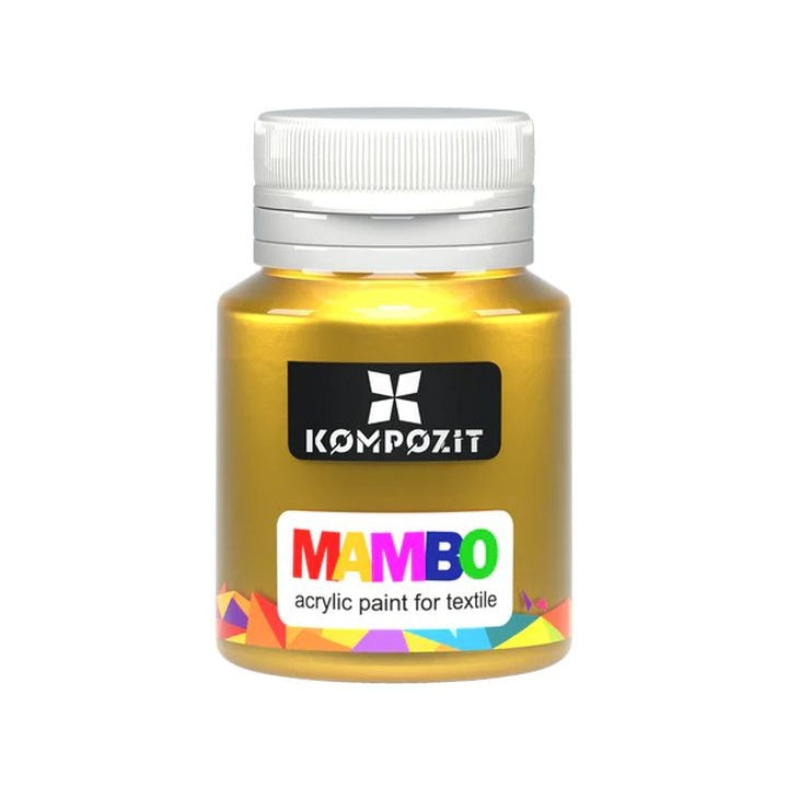 MAMBO Metallic Fabric and Leather Paint 20 ml – 54 Gold