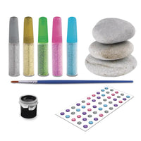 Mandala Painting Set - 3 Stones and Glitter Paints — image 5