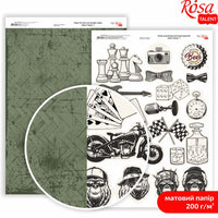 Mens Style Scrapbooking Papers, A4 – No. 7