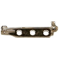 Metal Brooch Clasp, Silver, Set of 10 | various sizes — image 1