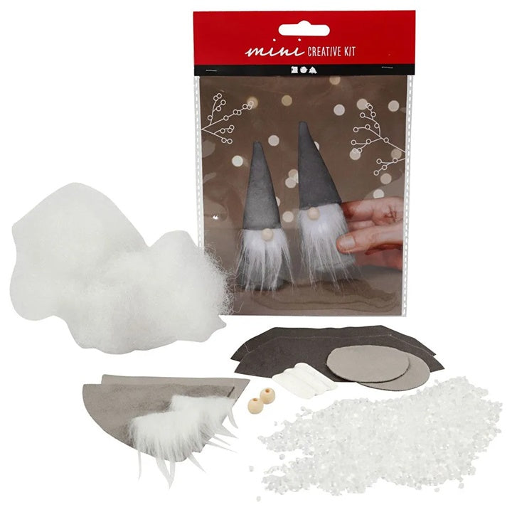 Mini Christmas Elves Craft Set, Gray - image 2