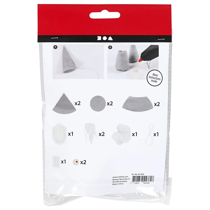 Mini Christmas Elves Craft Set, Gray - image 4