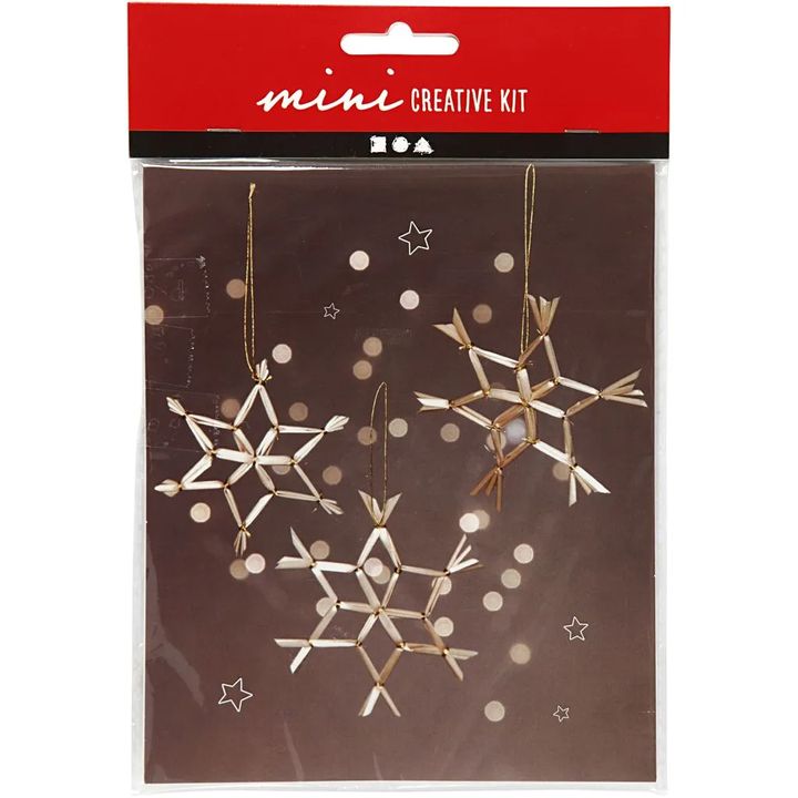 Mini Straw Snowflake Craft Set — image 1