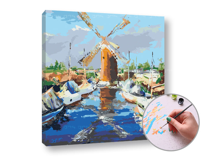 Mill Paint by Numbers | Medium Difficulty — image 2