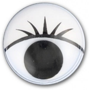Round Googly Eyes with Eyelashes | Various Sizes
