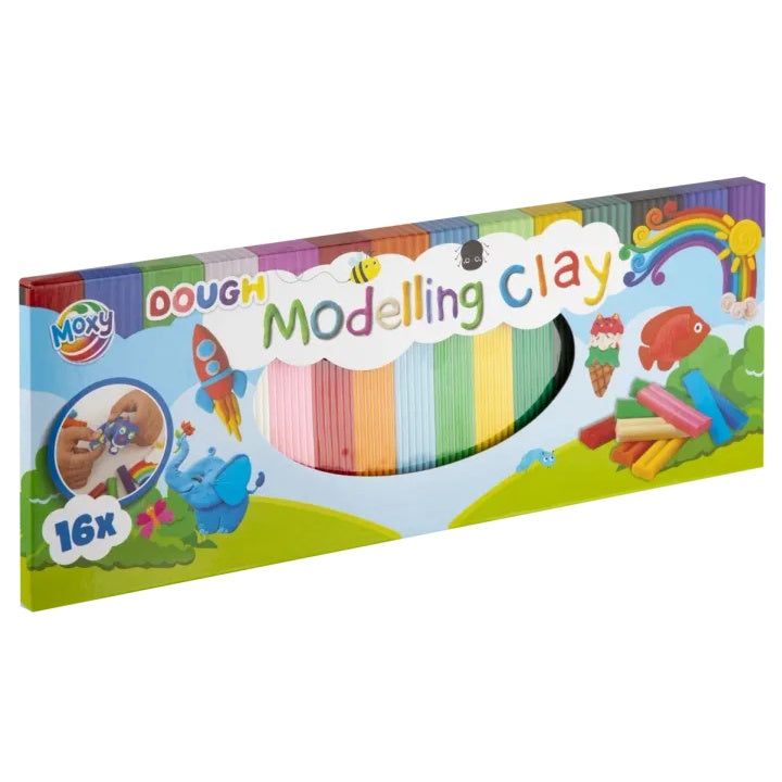 MOXY Creative Modeling Clay Set, 16 Colors, Soft Dough — image 1