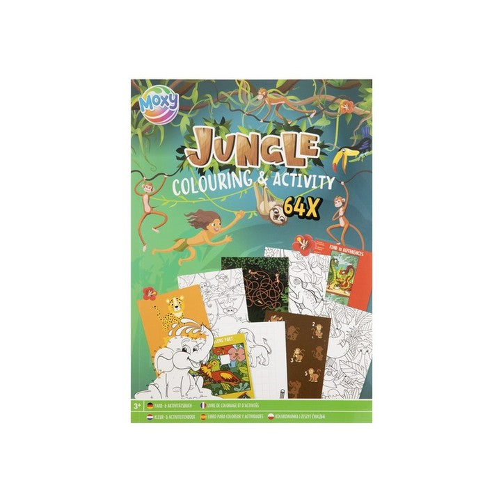 MOXY Jungle Activity and Coloring Book A4, 64 Pages — image 1