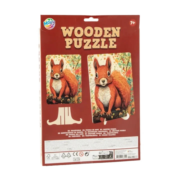 MOXY Wooden Puzzle, Squirrel, 130 pcs