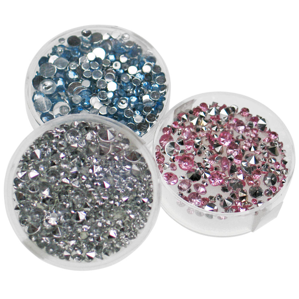 Flat-Tipped Acrylic Stones in a Jar – holografické