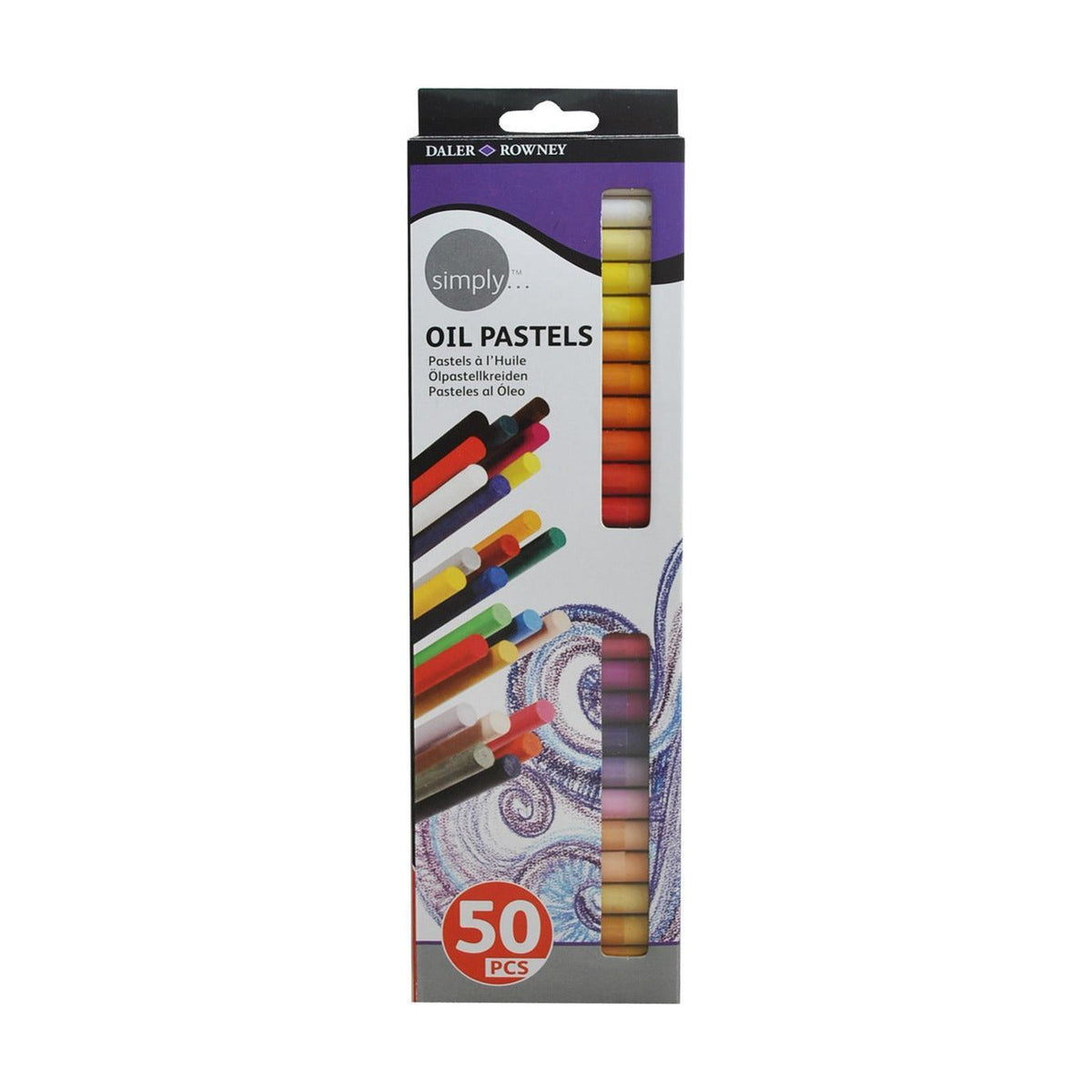 Oil Pastels DALER ROWNEY Simply – Set of 50 pcs