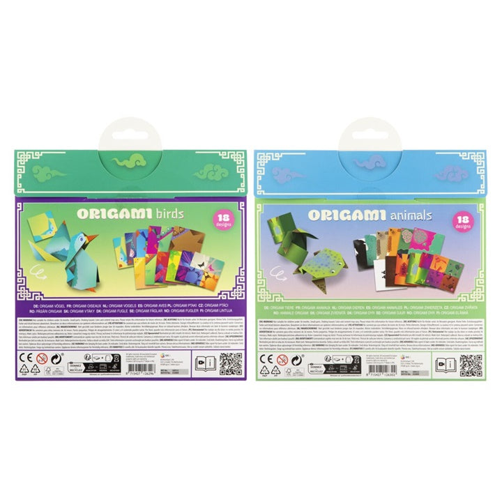Origami Paper, 18 Patterns, 21x20 cm, 12 Sheets | various motifs — image 2