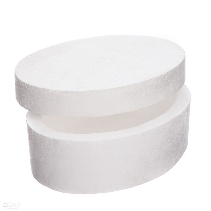 Oval Polystyrene Box, 15 x 11 cm