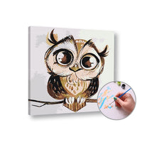 Owl Paint by Numbers – Low Difficulty | various sizes and framing options — image 1