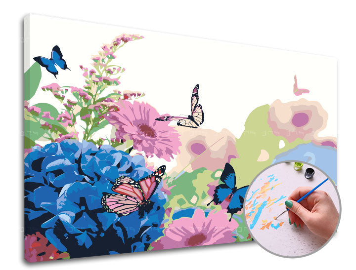 Paint by Numbers BETWEEN THE FLOWERS | Medium Difficulty — image 2