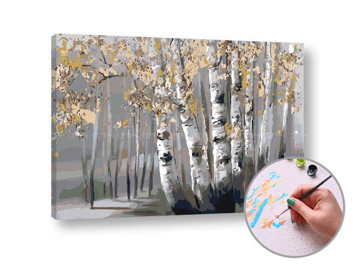 Paint by Numbers Birch Grove | High Difficulty - image 1