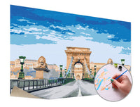 Paint by Numbers Bridge in Budapest