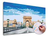 Paint by Numbers Bridge in Budapest