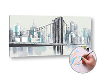 Paint by Numbers Bridge Over the River | Low Difficulty, image 1