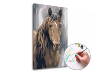 Paint by Numbers Brown Stallion | Low Difficulty — image 1