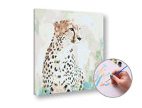Paint by Numbers CHEETAH IN LOVE – Low Difficulty | various sizes and framing option — image 2