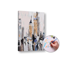 Paint by Numbers City Abstract – Low Difficulty | various sizes and framing options — image 1