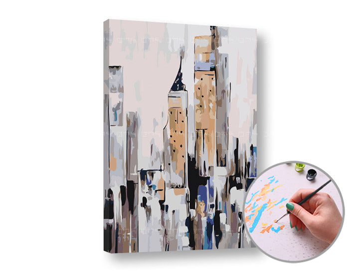 Paint by Numbers City Abstract – Low Difficulty | various sizes and framing options — image 2