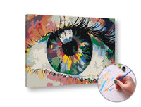 Paint by Numbers COLORFUL EYE – easy level | various sizes & frames | ARTMiE