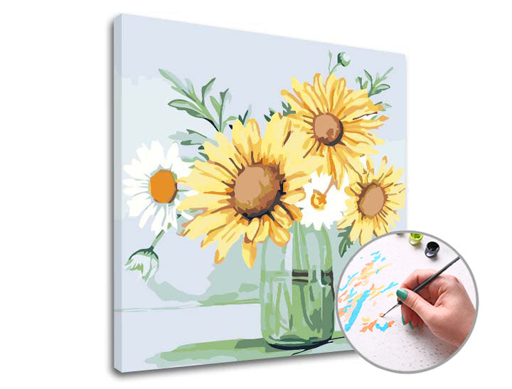 Paint by Numbers: Daisies and Sunflowers | Low Difficulty — image 3