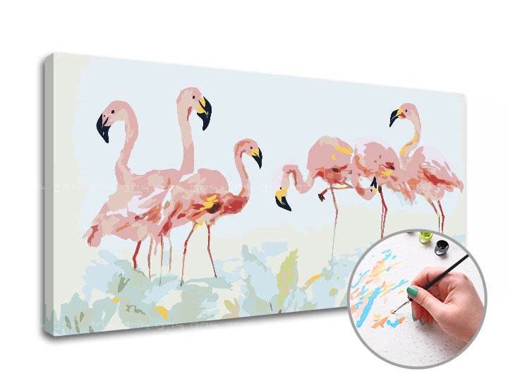 Paint by Numbers FLAMINGOS | Low Difficulty - image 2