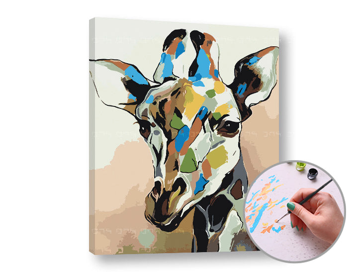 Paint by Numbers Giraffe – Low Difficulty | various sizes and framing options — image 2