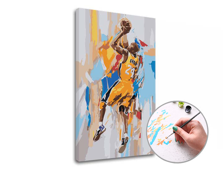 Paint by Numbers KOBE BRYANT 24 | Low Difficulty — image 1