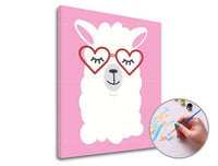 Paint by Numbers: Llama in Love | Low Difficulty — image 1