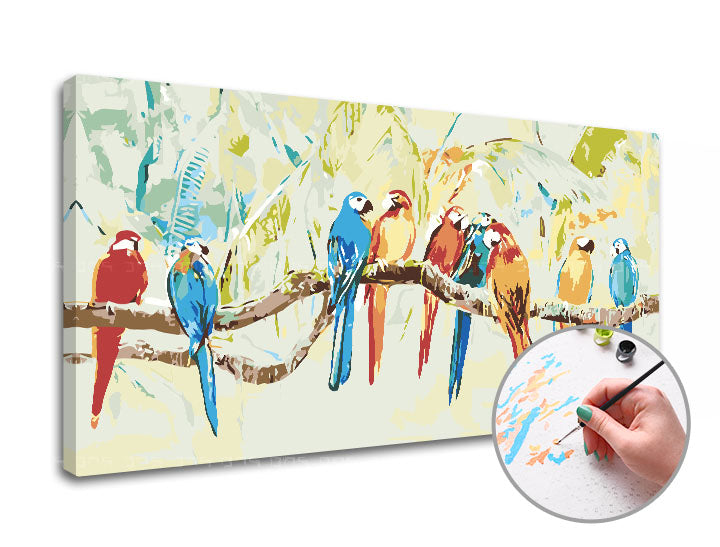 Paint by Numbers Parrot | Medium Difficulty | ARTMiE