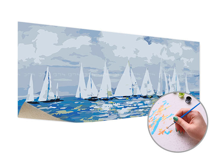 Paint by Numbers PLATES ON THE HORIZON | Low Difficulty — image 3