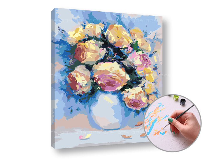 Paint by Numbers ROSES IN THE PASSION | Low Difficulty — image 2