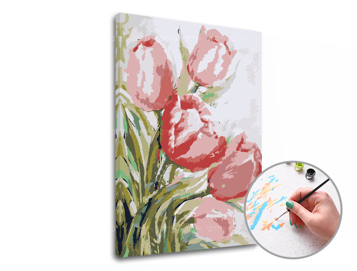 Paint by Numbers TULIPANES | Low Difficulty, image 1